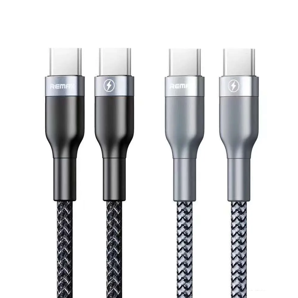 

Remax Join Us Free sample New RC-010 1m Type-C to Type-C 3A Fast Charging Braided Wiring Data Cable for smartphones