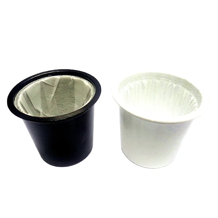 Disposable plastic empty single white black k cup coffee filter with coffee filter paper and non woven filter
Disposable plastic empty single white black k cup coffee filter with coffee filter paper and non woven filter