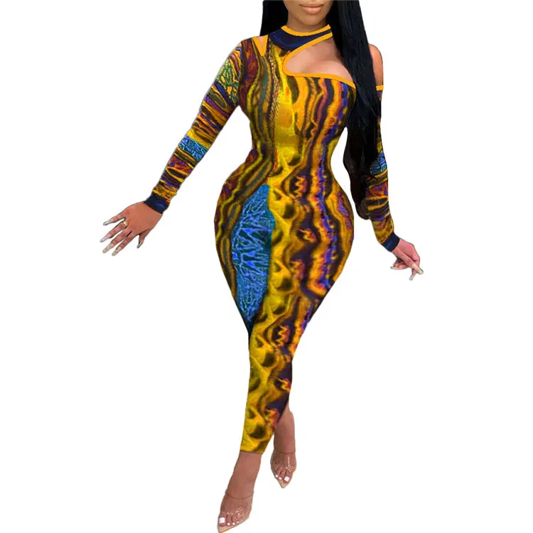 High Quality Sexy Ladies Club Clothing Long Sleeve Off Shoulder Print Plus Size Women Bodycon Jumpsuits
High Quality Sexy Ladies Club Clothing Long Sleeve Off Shoulder Print Plus Size Women Bodycon Jumpsuits