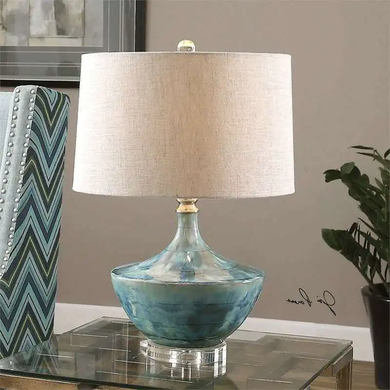 Chinoiserie Blue White Home Decor Porcelain Table Lamp LED Table Light