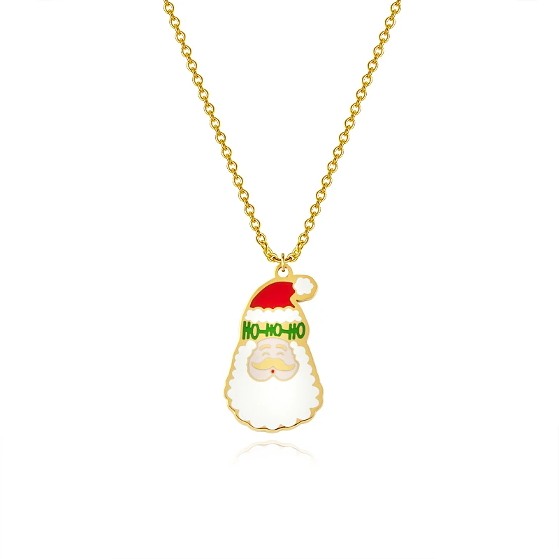 wholesale new fashion hot selling stainless steel jewelry 18K gold plated Christmas santa necklace gift for Christmas
wholesale new fashion hot selling stainless steel jewelry 18K gold plated Christmas santa necklace gift for Christmas