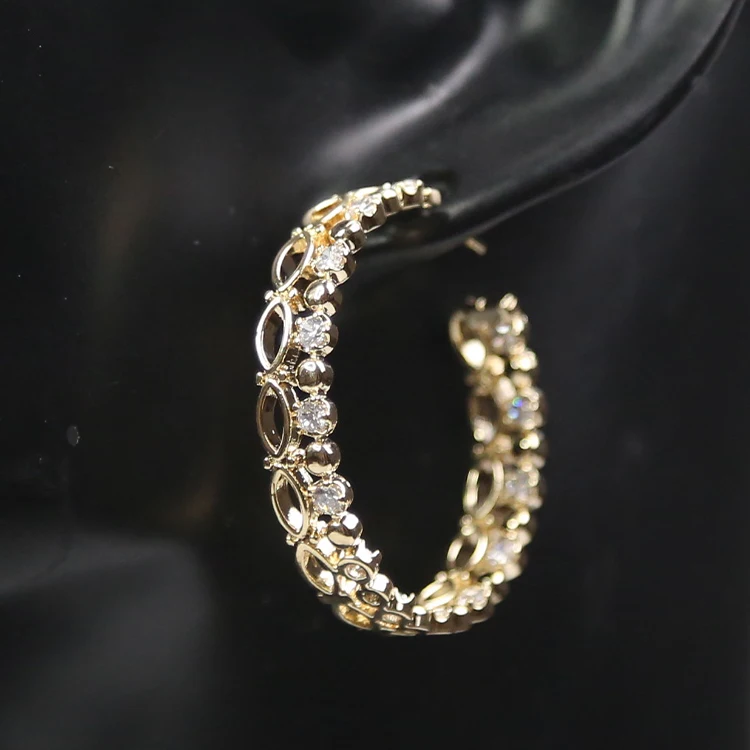 XuQian New Fashion Jewellery Zircon Brass Big Gold Hoop Earrings for Women, Gold&silver
XuQian New Fashion Jewellery Zircon Brass Big Gold Hoop Earrings for Women, Gold&silver