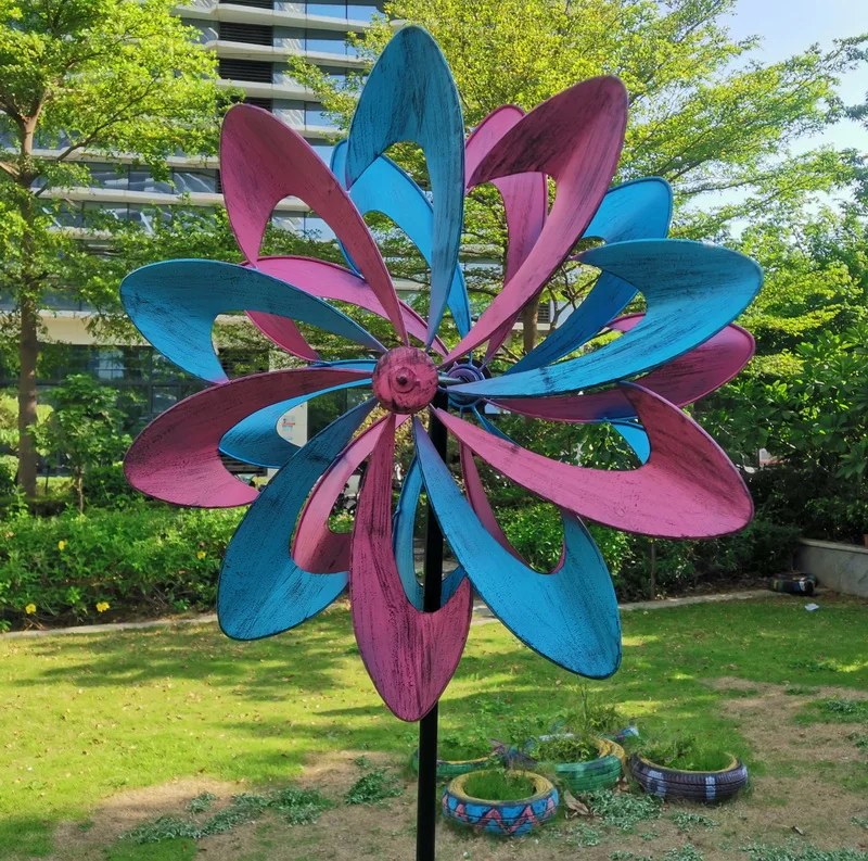 wholesale metal kinetic garden 3d Wind Spinners