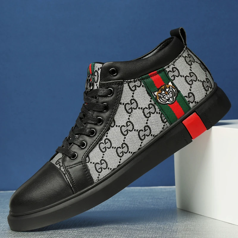 Slap-Up Mens Comfortable Cow Leather Shoes Daily Casual Skateboard Sneakers High Top Sneakers for Men, Black / gray
Slap-Up Mens Comfortable Cow Leather Shoes Daily Casual Skateboard Sneakers High Top Sneakers for Men, Black / gray