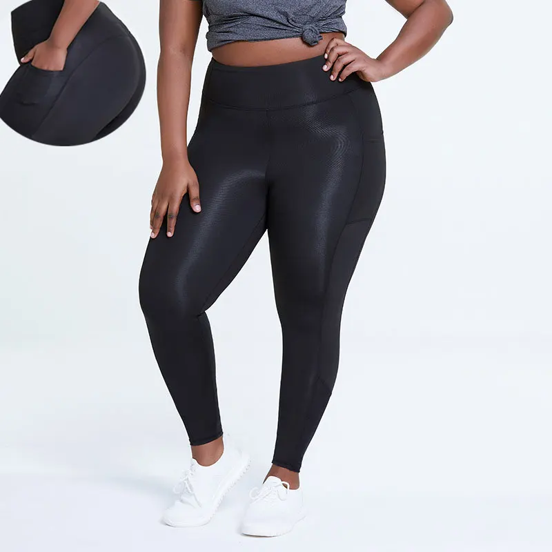 Fat Woman High Waist Nylon Leggings Shiny Compression Athletic Yoga Fitness Wear Plus Size Leggings With Pockets, Multi color optional
Fat Woman High Waist Nylon Leggings Shiny Compression Athletic Yoga Fitness Wear Plus Size Leggings With Pockets, Multi color optional