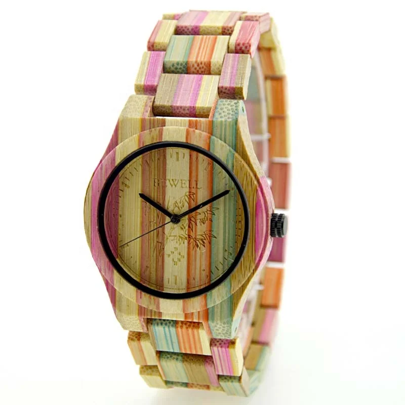 BEWELL Women Wood Watch 100% Handmade Natural Colorful Bamboo Quartz Wristwatch Design Luxury Casual Watches for Female 105DL
BEWELL Women Wood Watch 100% Handmade Natural Colorful Bamboo Quartz Wristwatch Design Luxury Casual Watches for Female 105DL