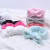 Coral Fleece Hairbow Cross Headband For Wash Face Makeup Lady Bath Mask Cosmetic Hairband Girl Holder Rope Hair Accessories