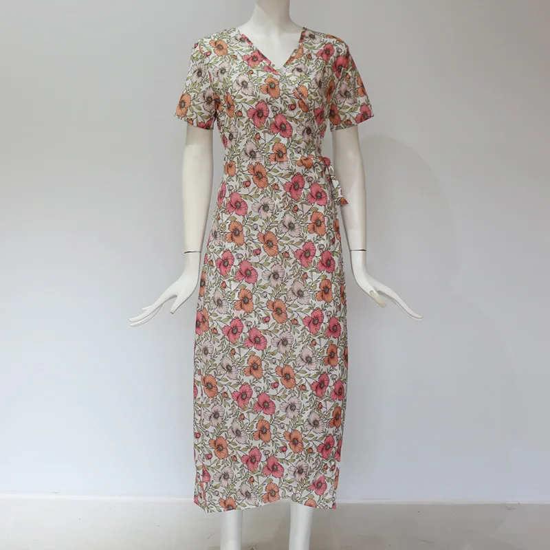 2020 New Arrival summer short sleeve v-neck floral print chiffon A-Line women ladies casual dresses
2020 New Arrival summer short sleeve v-neck floral print chiffon A-Line women ladies casual dresses