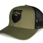 high quality mesh hats custom 3D embroidered logo army green color trucker hats