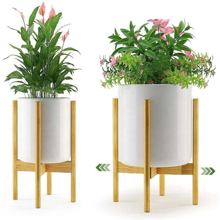 Eco Friendly Modern Indoor Outdoor Plant Stand Adjustable Bamboo Flower Pot Holder Stand, Natural
Eco Friendly Modern Indoor Outdoor Plant Stand Adjustable Bamboo Flower Pot Holder Stand, Natural