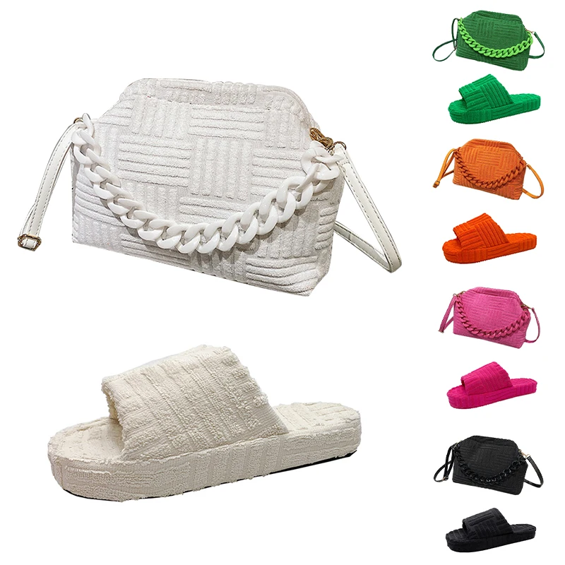 2022 Designer Shoes And Purse Set Thick Chain Shoulder Towel Crossbody Purses And Matching Shoes Woman Hand Bag Purse, White, green, black, rose, orange
2022 Designer Shoes And Purse Set Thick Chain Shoulder Towel Crossbody Purses And Matching Shoes Woman Hand Bag Purse, White, green, black, rose, orange