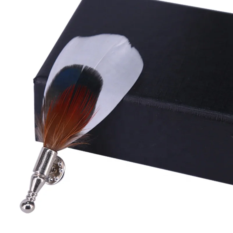 wholesale colorful feather flower brooch lapel pin for mens suits
wholesale colorful feather flower brooch lapel pin for mens suits