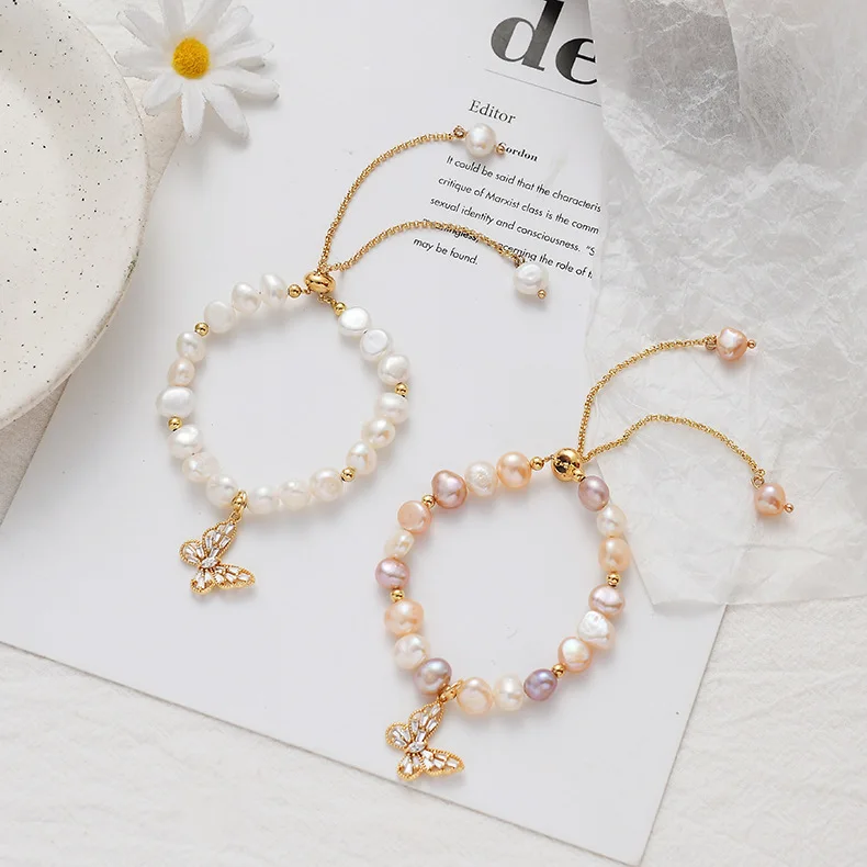 14 k gold plated Zircon Butterfly bracelet fresh water pearl bracelet women Elegant Pearl Handmade Jewelry Bracelet ladies gift, Gold color
14 k gold plated Zircon Butterfly bracelet fresh water pearl bracelet women Elegant Pearl Handmade Jewelry Bracelet ladies gift, Gold color