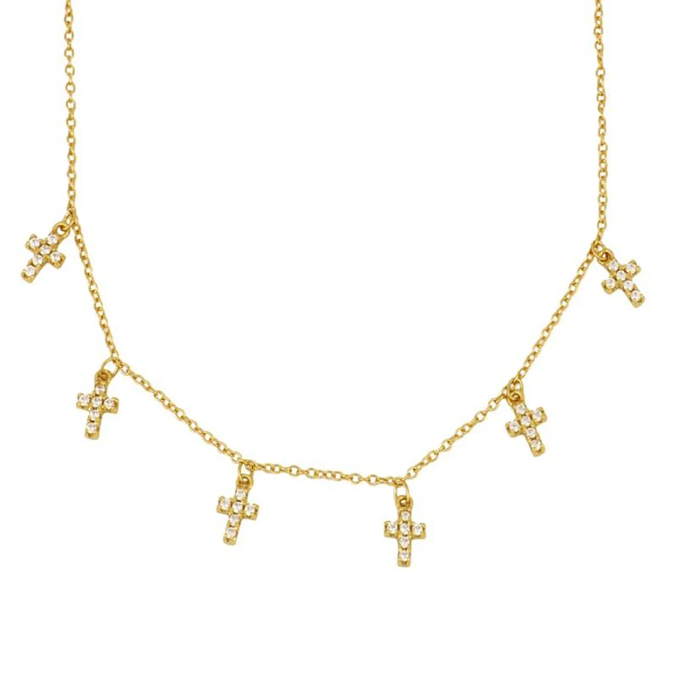 luxury jewelry 18k gold plated necklace 925 sterling silver collar rome cross necklace for women
luxury jewelry 18k gold plated necklace 925 sterling silver collar rome cross necklace for women
