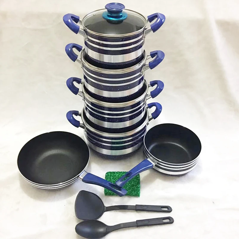 10 pcs kitchen accessories big non stick pot sets aluminium cookware sets, Aluminium color
10 pcs kitchen accessories big non stick pot sets aluminium cookware sets, Aluminium color
