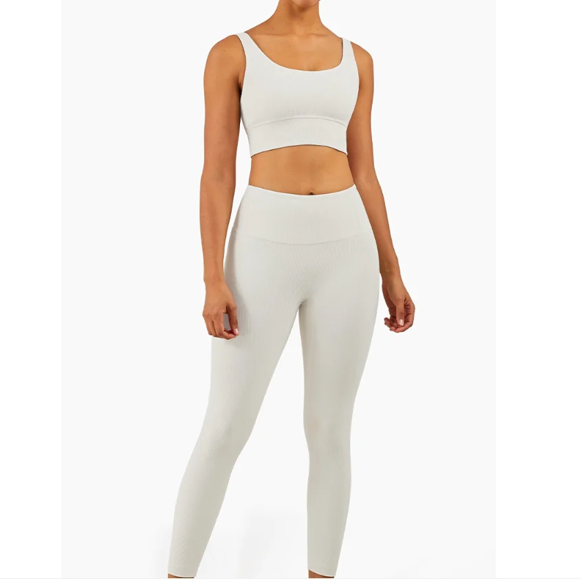 Rib Fabric High Impact Bra High Waist Leggings Sets Stretchy Yoga Sets Ultra Soft Fitness Sets Women, Customized colors
Rib Fabric High Impact Bra High Waist Leggings Sets Stretchy Yoga Sets Ultra Soft Fitness Sets Women, Customized colors