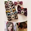 ZooYing zipper bowknot leopard print hairpin headband Halloween side-knotted clip hairpins hair rope Eyes Hair Clips