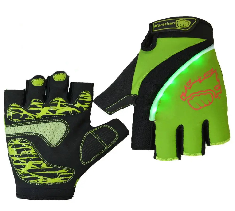 Safety Riding On Night WIth Silicone Gel Palm Replaceable batteries LED Cycling Gloves, Green , red,blue,yellow
Safety Riding On Night WIth Silicone Gel Palm Replaceable batteries LED Cycling Gloves, Green , red,blue,yellow