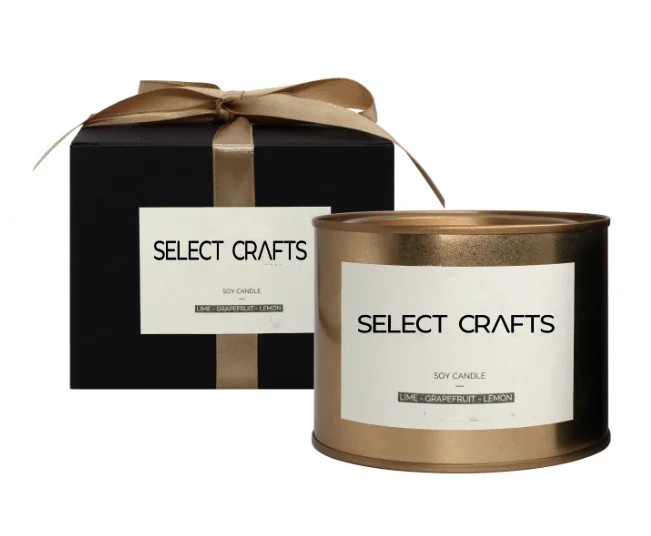 wholesale luxury decorative soy wax gift set scented glass jar