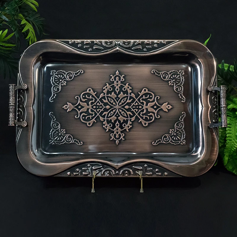 Wholesale Arab Stainless Steel With Copper Plating Size 53x36.5cm Fruit Tray Coffee Tray For Weddings
Wholesale Arab Stainless Steel With Copper Plating Size 53x36.5cm Fruit Tray Coffee Tray For Weddings