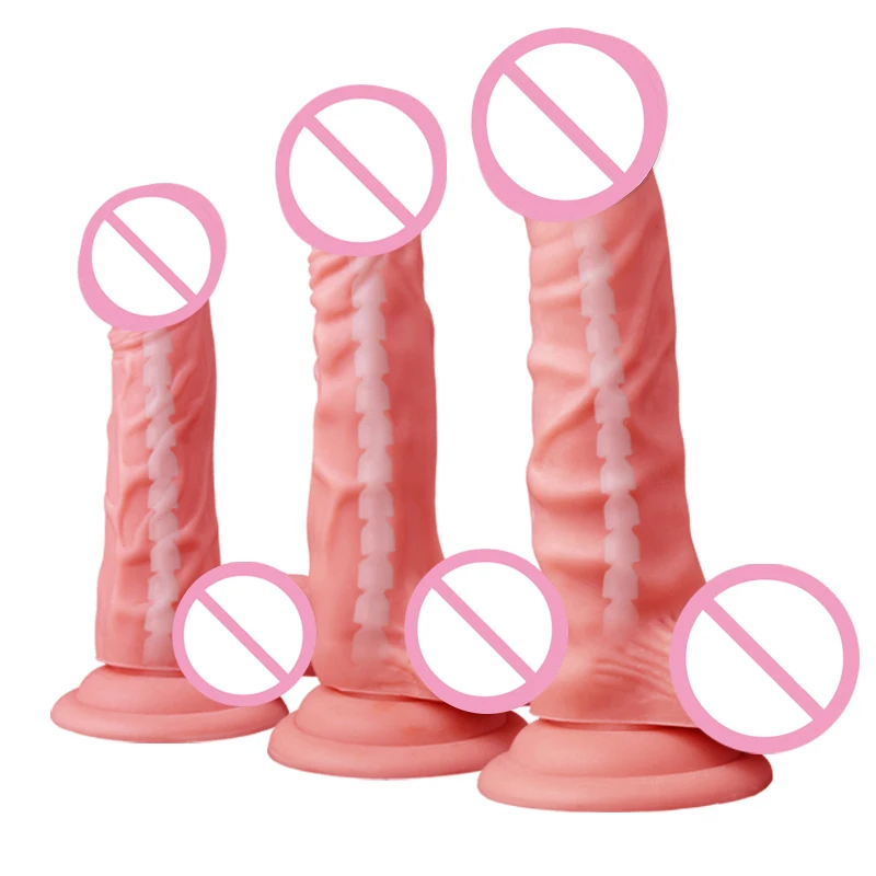 Realistinis dildo su rutuliu padirbtas varpos suaugusiųjų sekso masažas