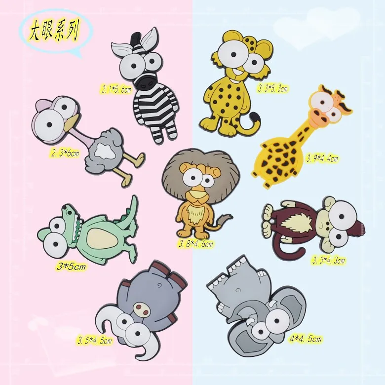 Manufacturers wholesale low 2021 new model shoe charms Big-eyed animal series croc charms soft rubber croc shoe charm, As picture
Manufacturers wholesale low 2021 new model shoe charms Big-eyed animal series croc charms soft rubber croc shoe charm, As picture