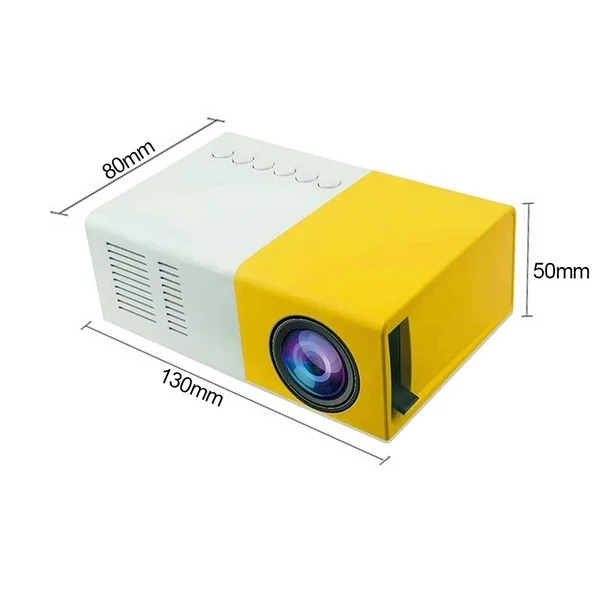 

2021 dropshipping J9 LCD Portable Pocket Mini Projector Home Media Movie Player projectors 1080P HDMI-compatible/USB/AV/CVBS, Yellow/black
