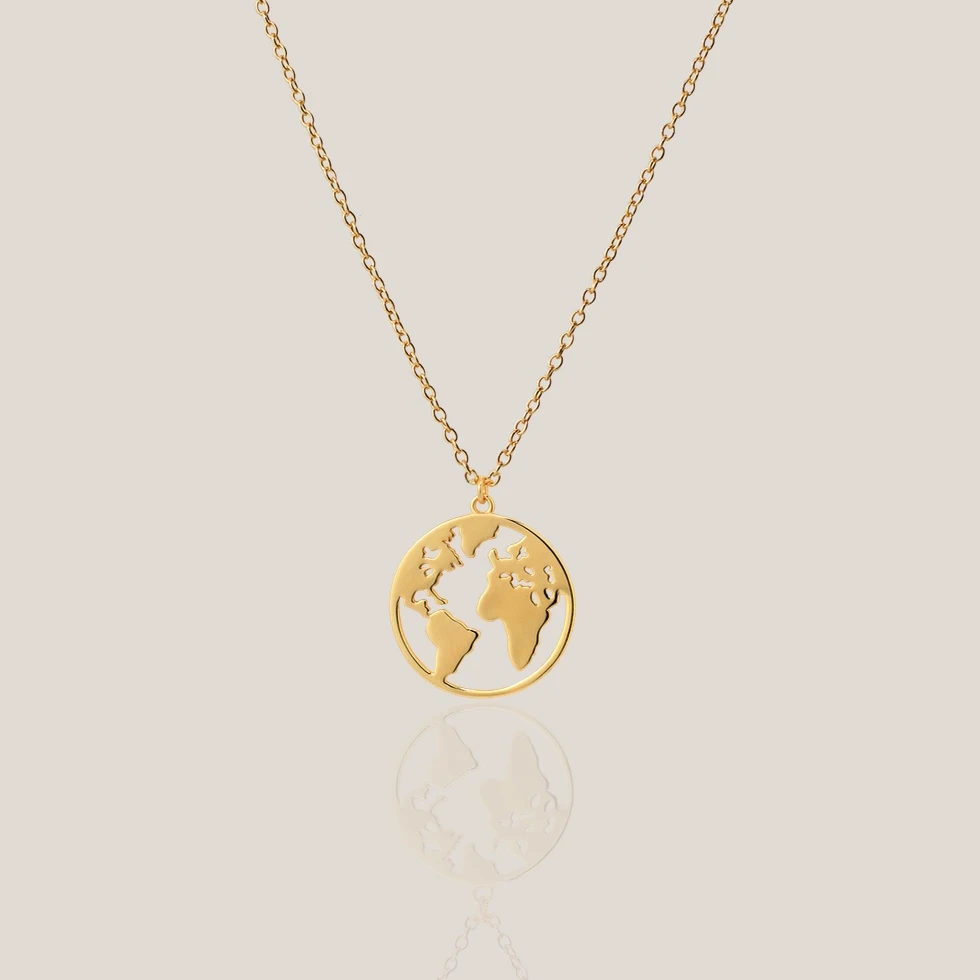 My World Stainless Steel Jewelry Circle Peace Earth Planet Pendant World Map Necklace, Picture shows
My World Stainless Steel Jewelry Circle Peace Earth Planet Pendant World Map Necklace, Picture shows