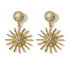 Diamond 2020 Bohemia Sunflower Design Pearl Diamond Stud Cheapest Earrings