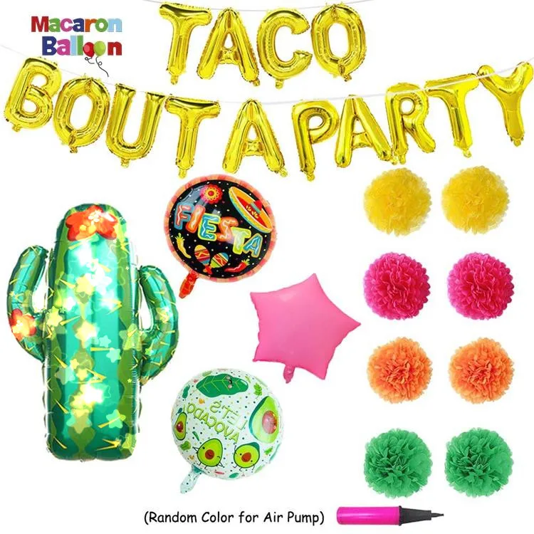 taco bout a party foil ballons large cactus ballon for cinco de