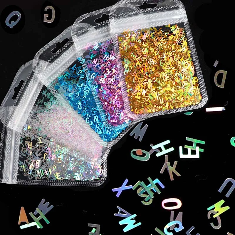 New Fashion Nail Jewelry English Letters Sequin Laser Color Nail Sequin Accessories Nail Stickers 
New Fashion Nail Jewelry English Letters Sequin Laser Color Nail Sequin Accessories Nail Stickers
