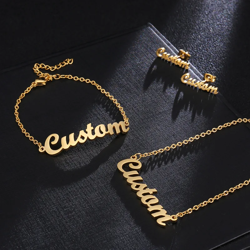 Customize Stainless Steel Earring Joyeria Ear Ring Custom Embroidered Metal Name Plate Letter Earring
Customize Stainless Steel Earring Joyeria Ear Ring Custom Embroidered Metal Name Plate Letter Earring