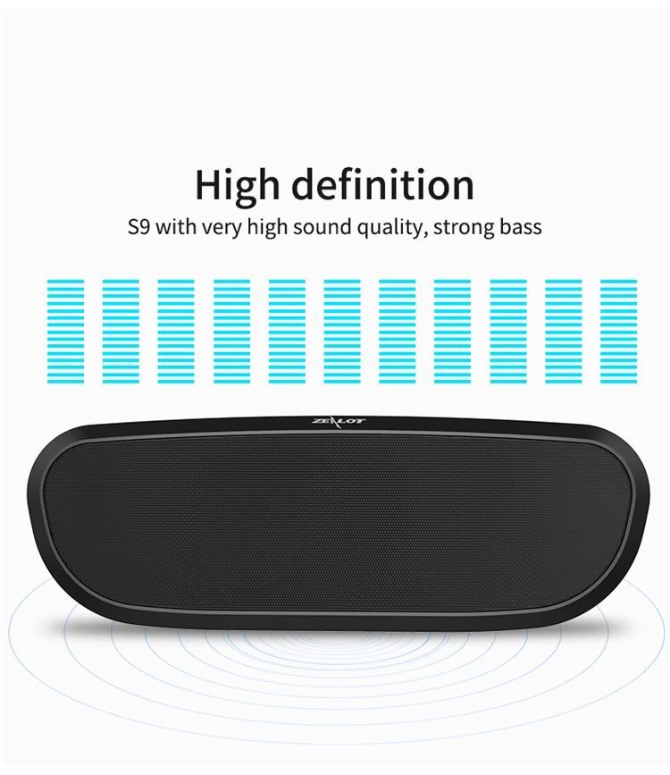 Zealot S9 Bluetooth 5.0+EDR Speaker Rose Mini Outdoor Portable Wireless Party Small Music Box Support Micro SD Card AUX USB 3 Co - ANKUX.COM