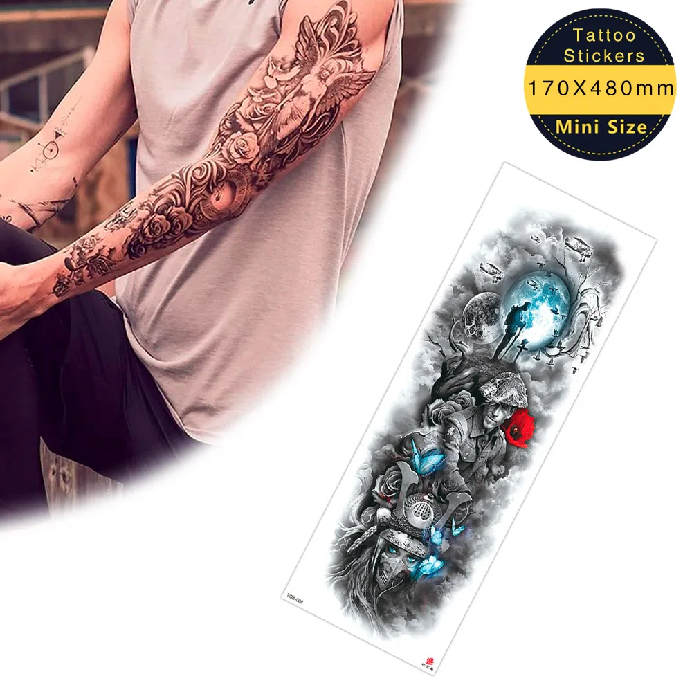 large arm sleeve tattoo leopard beauty half sleeve tattoo stickers waterproof temporary arm tattoos for men
large arm sleeve tattoo leopard beauty half sleeve tattoo stickers waterproof temporary arm tattoos for men