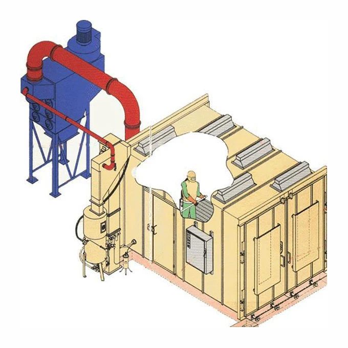 air blasting room, sand blast machine, shot blast chamber, View sand