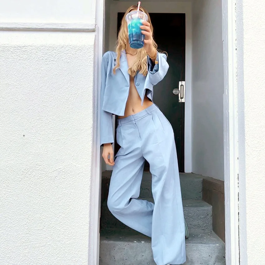 Ladies Autumn And Winter Short Single Button Small Suit Suit Loose Trousers Commuter Style Two-piece Suit
Ladies Autumn And Winter Short Single Button Small Suit Suit Loose Trousers Commuter Style Two-piece Suit