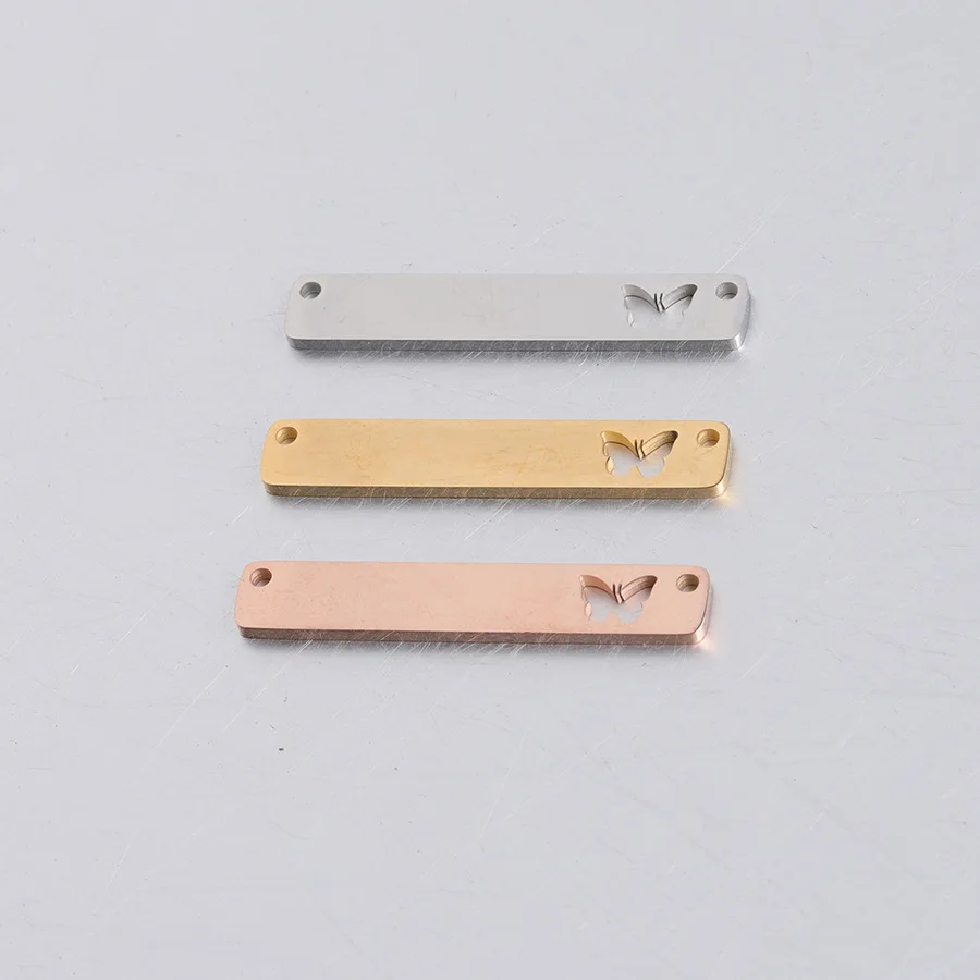 6x35mm Metal Hollow Out Butterfly Bar Pendant Stainless Steel Blank Silver/Gold/Rose Gold Plated Charms For Jewelry Making, Gold,silver,rose gold
6x35mm Metal Hollow Out Butterfly Bar Pendant Stainless Steel Blank Silver/Gold/Rose Gold Plated Charms For Jewelry Making, Gold,silver,rose gold