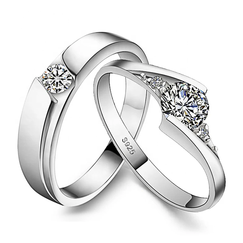 Wholesale White Gold Wedding Engagement Rings 925 Sterling Silver Cubic Zirconia Couple Ring Set for Men Women
Wholesale White Gold Wedding Engagement Rings 925 Sterling Silver Cubic Zirconia Couple Ring Set for Men Women