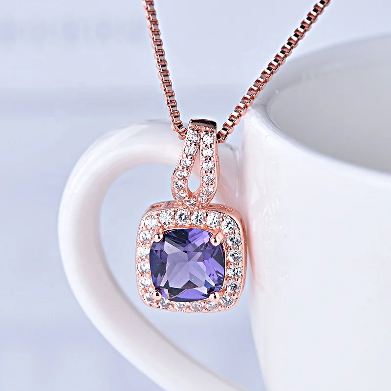 Rose Gold Shiny Zircon Ladies Necklace Ladies Personality Square Chain Wedding / Party Necklace Valentine's Day Gift
Rose Gold Shiny Zircon Ladies Necklace Ladies Personality Square Chain Wedding / Party Necklace Valentine's Day Gift