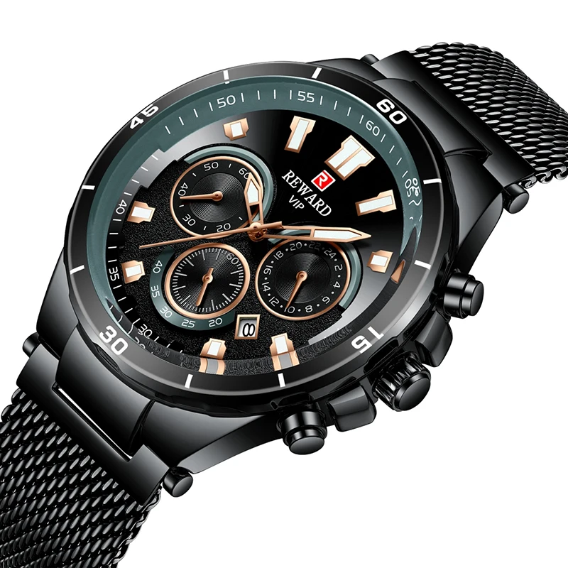 Trend Design Lastest Chrono stainless steel men sports watch custom logo oem waterproof Military quartz wristwatch Luxury clock
Trend Design Lastest Chrono stainless steel men sports watch custom logo oem waterproof Military quartz wristwatch Luxury clock