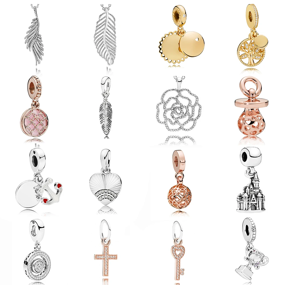 NEW 2021 100% 925 Sterling Silver Rose Gold Cross Castle Trophy Love Key Pendant Charm Fit DIY Original Women Bracelet Jewelry
NEW 2021 100% 925 Sterling Silver Rose Gold Cross Castle Trophy Love Key Pendant Charm Fit DIY Original Women Bracelet Jewelry