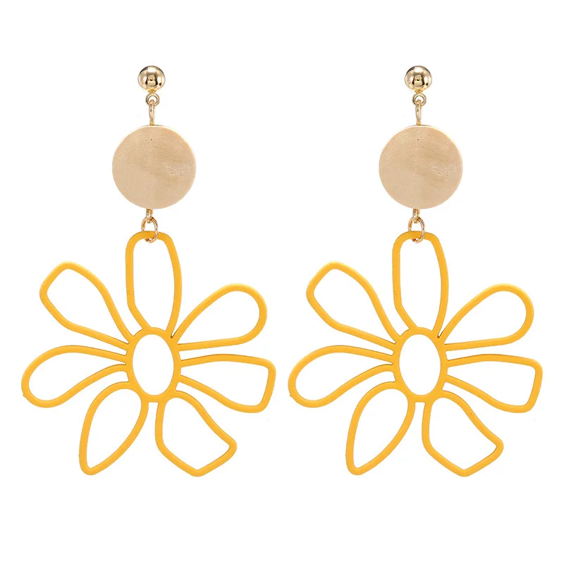 Latest Summer Fashion Hollow Big Flower Drop Earrings Candy Yellow Flower Dangle Earrings For Beach Holiday
Latest Summer Fashion Hollow Big Flower Drop Earrings Candy Yellow Flower Dangle Earrings For Beach Holiday