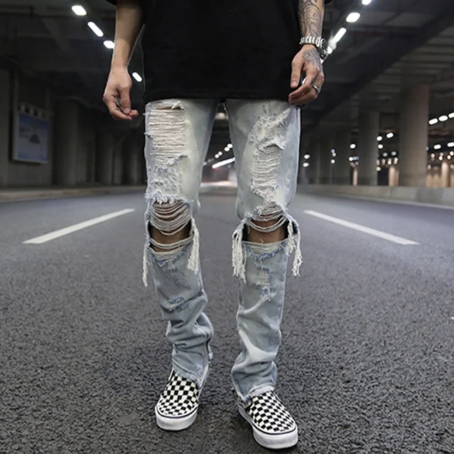Dropshipping washed blue skinny jeans men stock summer mens ripped jeans with zipper
Dropshipping washed blue skinny jeans men stock summer mens ripped jeans with zipper