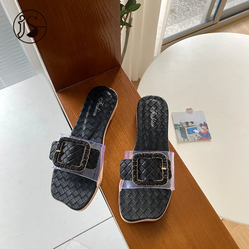 New slippers women wear Summer fashion square buckle transparent belt Women fashion beach shoes Ladies slippers, Picture
New slippers women wear Summer fashion square buckle transparent belt Women fashion beach shoes Ladies slippers, Picture