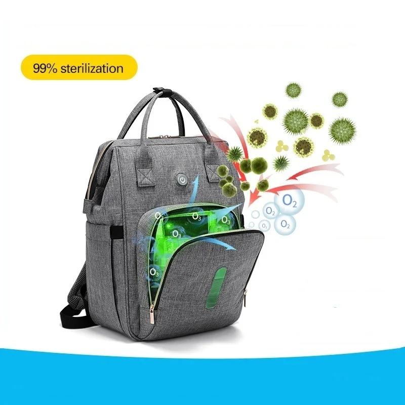 Multifunction mummy travel waterproof sterilizing baby diaper bag backpack ozone disinfection baby bags for mother, Light gray, black, dark gray, pink
Multifunction mummy travel waterproof sterilizing baby diaper bag backpack ozone disinfection baby bags for mother, Light gray, black, dark gray, pink