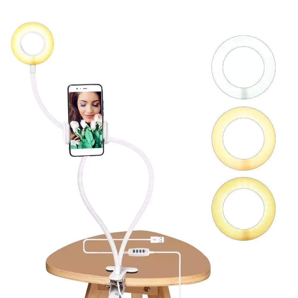 New Adjustable Desktop Mobile Phone Holder Flexible Selfie Ring Light Long Arm Cellphone Clip Holder for Live Recording, Black, white
New Adjustable Desktop Mobile Phone Holder Flexible Selfie Ring Light Long Arm Cellphone Clip Holder for Live Recording, Black, white