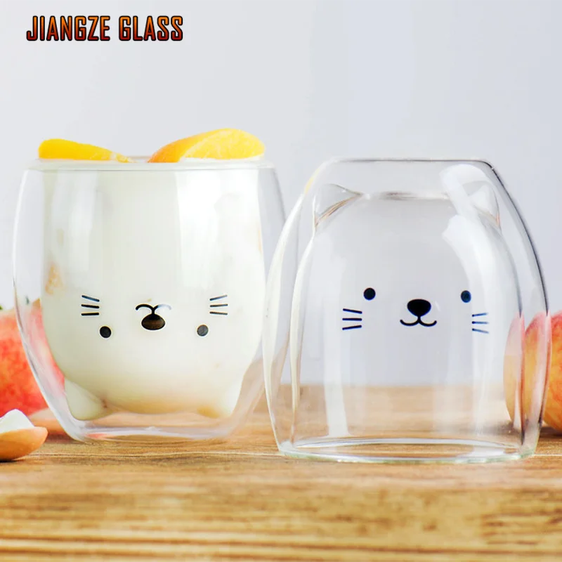 Creative high temperature resistant animal glass double cup cartoon bear thermal insulation water cup cute pet drink milk cup
Creative high temperature resistant animal glass double cup cartoon bear thermal insulation water cup cute pet drink milk cup