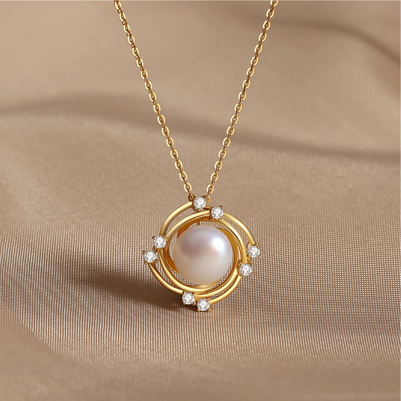 925 Sterling Silver Sun Goddess18k Gold Plated Zircon Pearl Pendant Necklace for Women
925 Sterling Silver Sun Goddess18k Gold Plated Zircon Pearl Pendant Necklace for Women