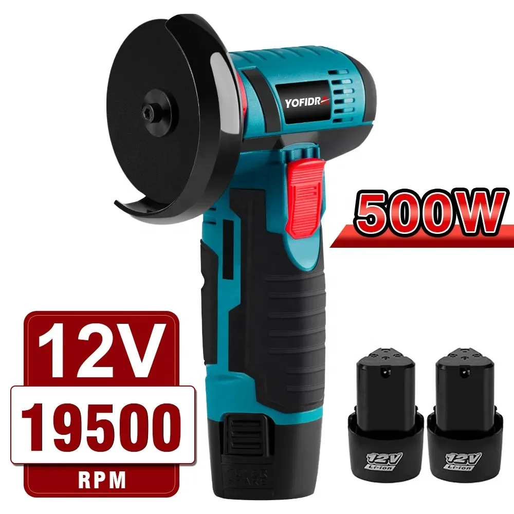 19500RPM 12V Mini Angle Grinder Rechargeable Cordless Polishing Grinding Machine Diamond Cutting Electric Power Tools
19500RPM 12V Mini Angle Grinder Rechargeable Cordless Polishing Grinding Machine Diamond Cutting Electric Power Tools