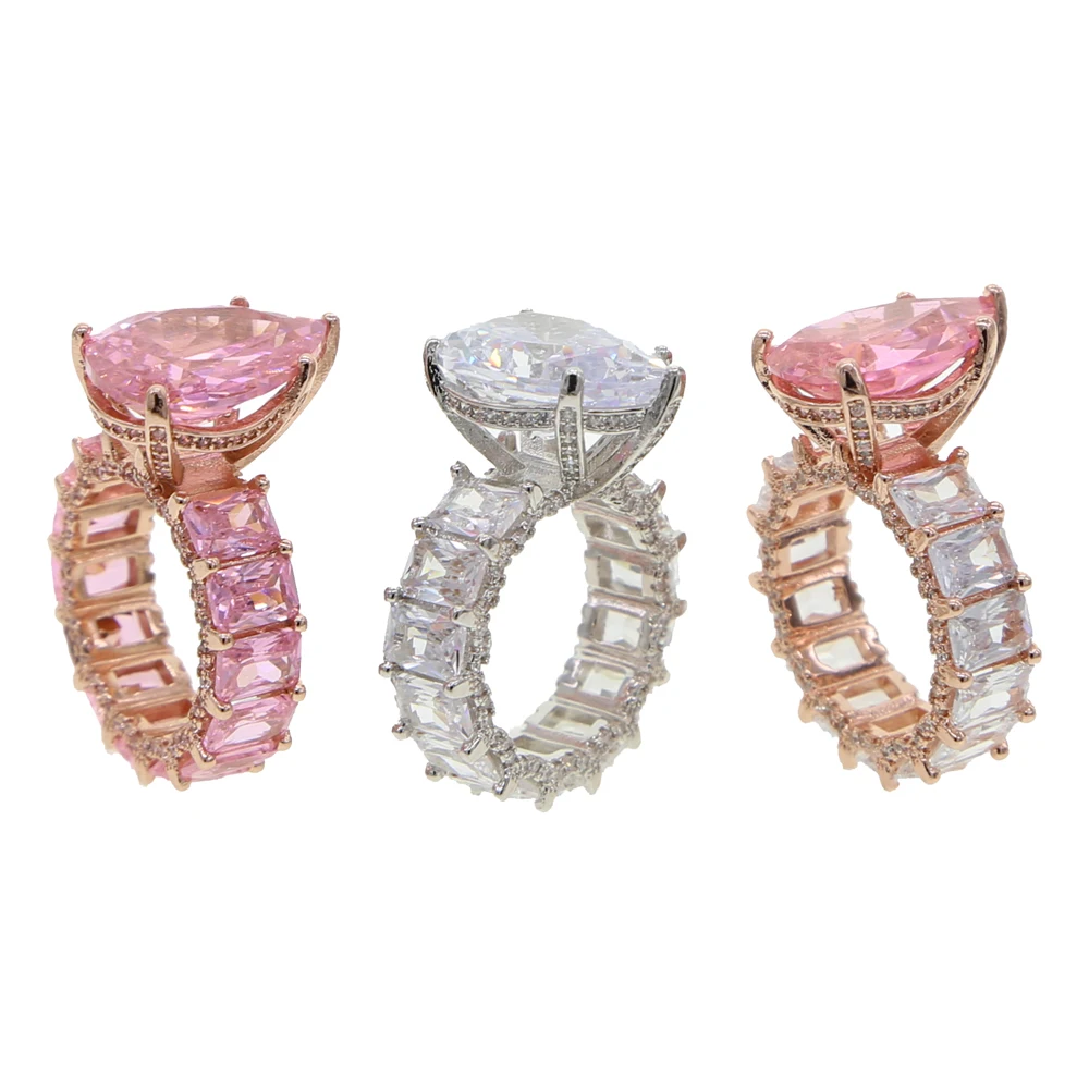 2020 new wedding engagement ring full pink cubic zirconia pinky girl women jewelry, Silver
2020 new wedding engagement ring full pink cubic zirconia pinky girl women jewelry, Silver
